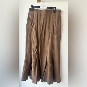 OGL, Brown Knit Midi Skirt 15.5” Waist, Size M | 287. NWT